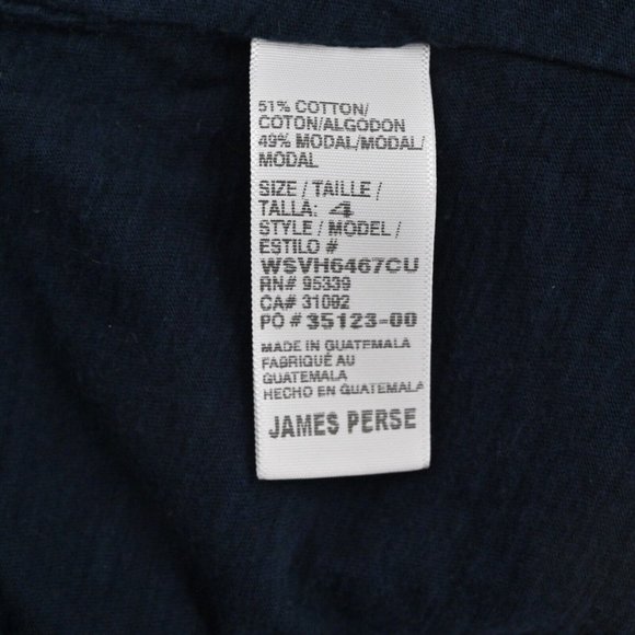 STANDARD JAMES PERSE Womens Blouson Dress Navy Lightweight Stretch Size XL $225 - Picture 9 of 10